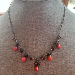 🍭6/$30 Multicolor beaded and silver vintage style necklace